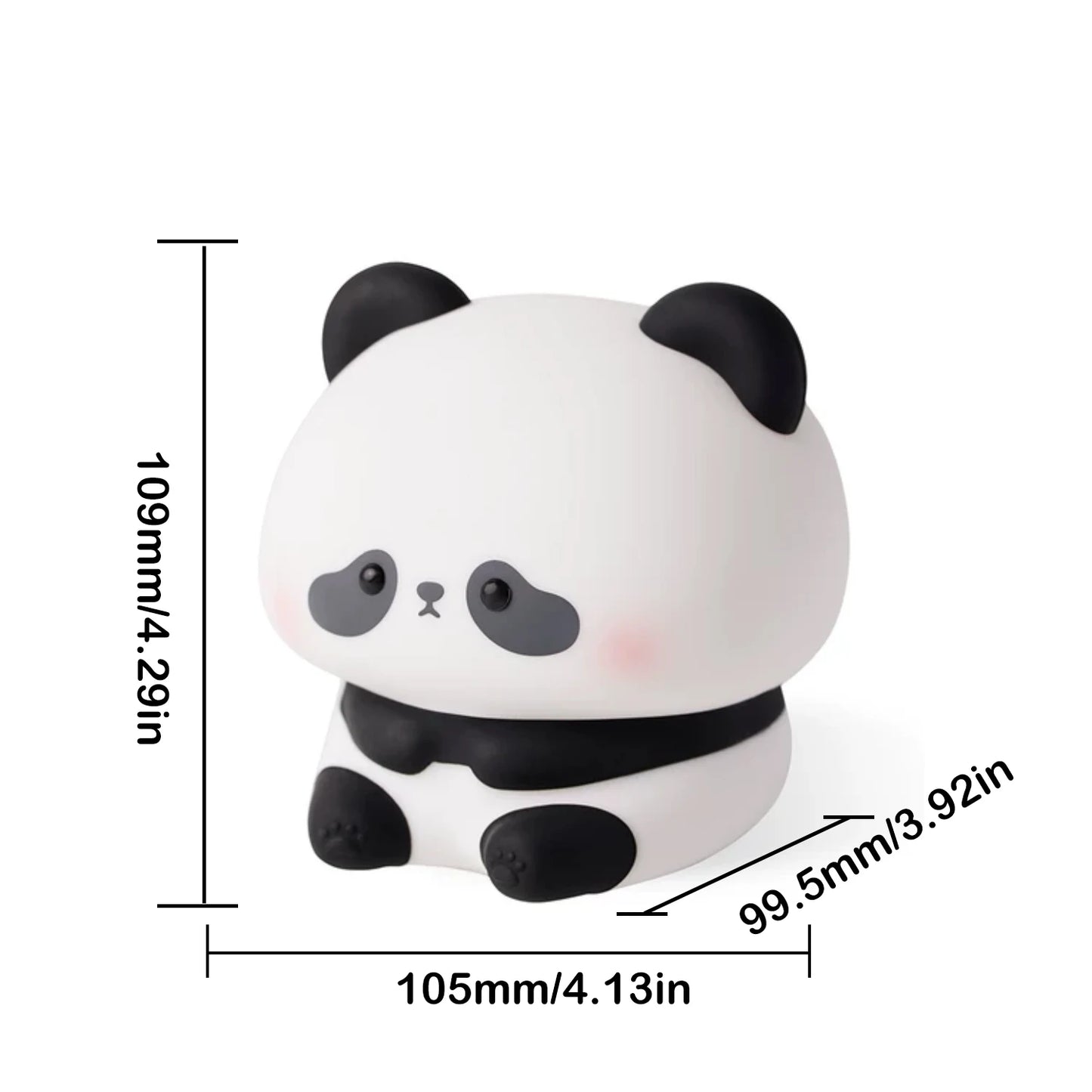 Cute Cartoon Panda Silicone LED Night Light Lamp