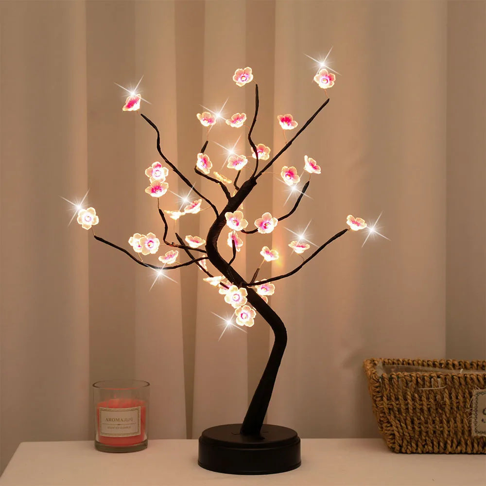 Table Tree USB Cherry Blossom Lamp Decoration