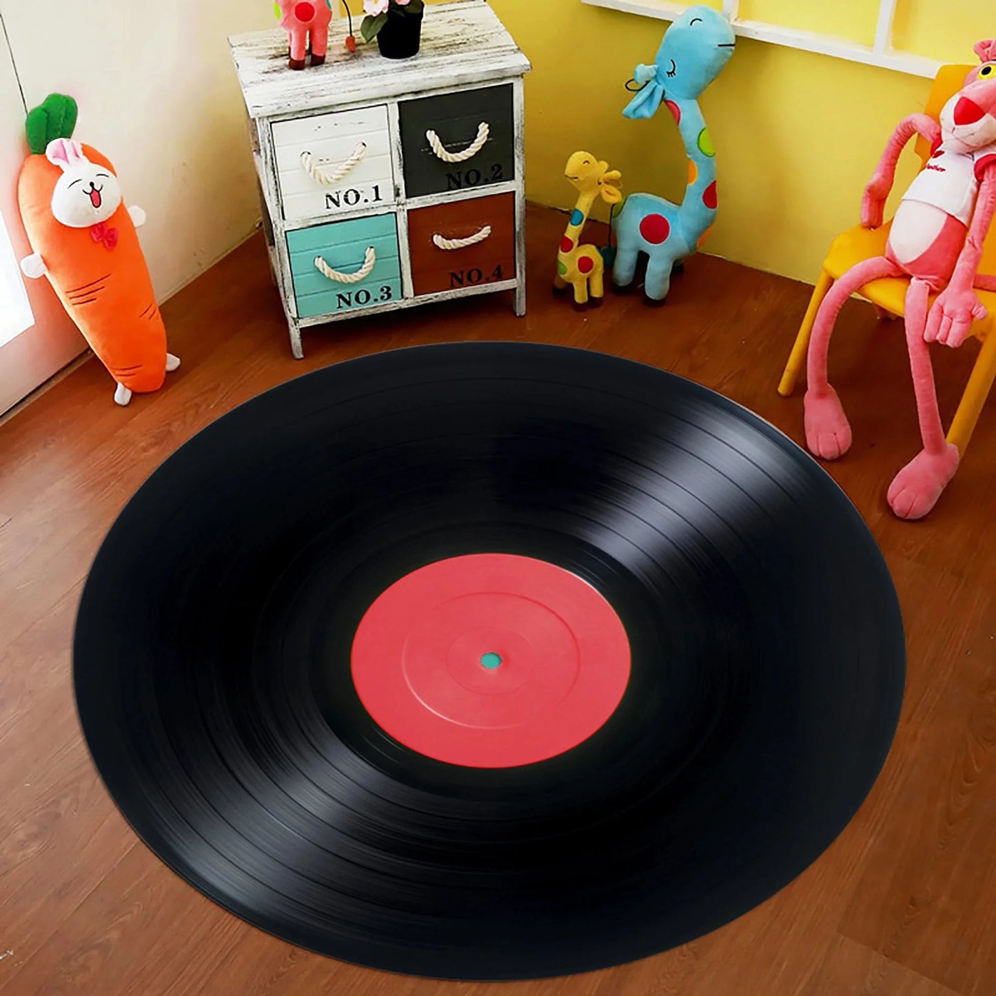 Vinyl Record Rug Decor