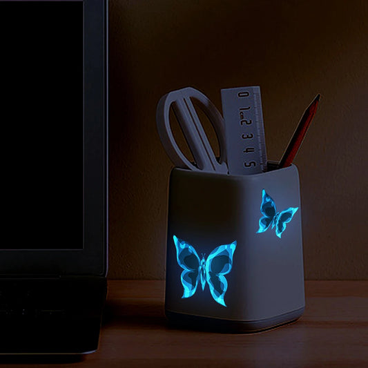 6 Piece Blue Luminous Butterfly