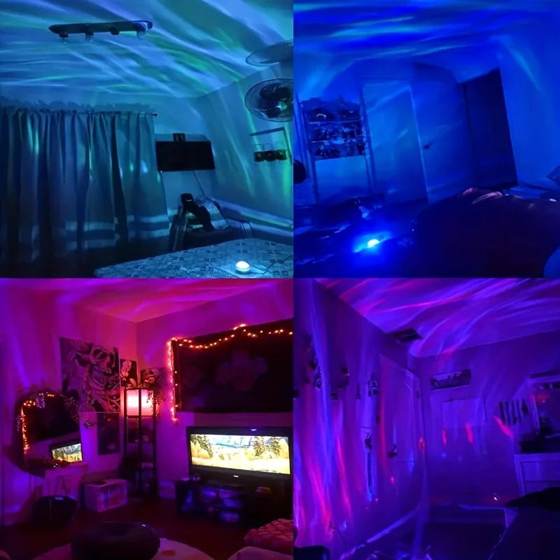 LED Starry Aurora Wave RGB Remote Control Projector