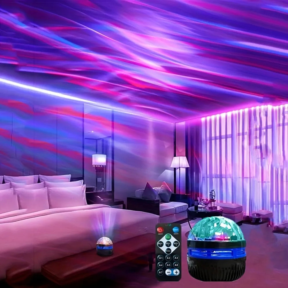 LED Starry Aurora Wave RGB Remote Control Projector