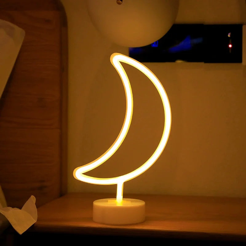 Moon Desktop Neon Sign