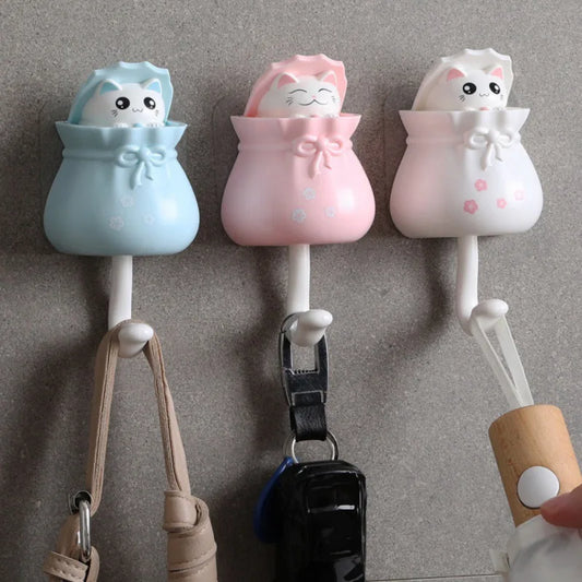 Cute Cartoon Cat Decorative Key Holder