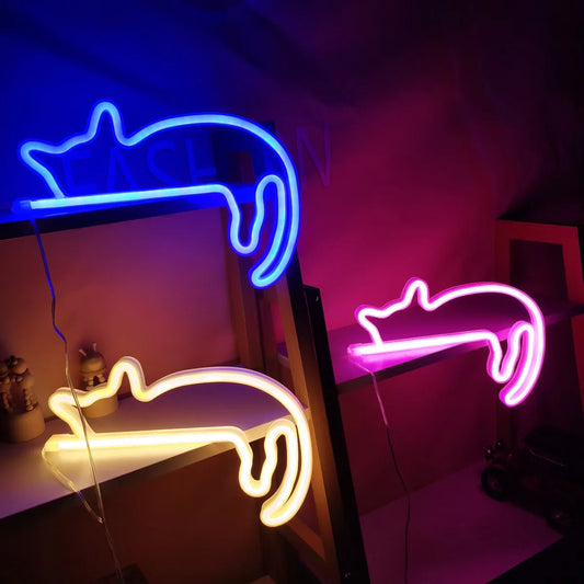 Sleeping Cat Neon Sign