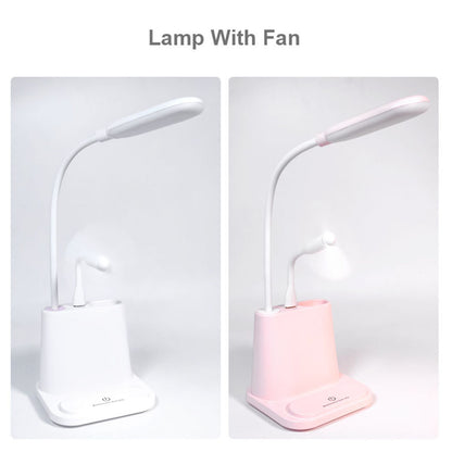 LED Phone Stand & Fan Desk Lamp