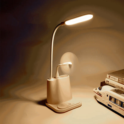 LED Phone Stand & Fan Desk Lamp