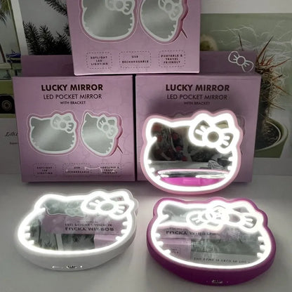 Cute Kitty USB Makeup Light Mirror