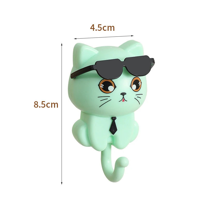 Cartoon Cool Cat Sunglasses Key Hanger