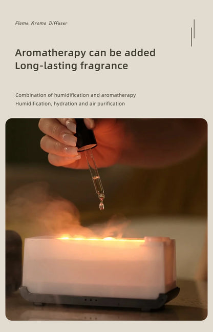 LED Simulation Flame Aromatherapy Humidifier
