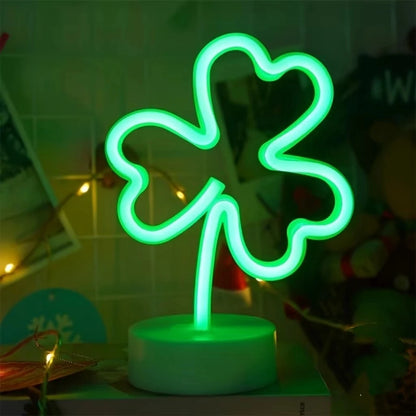 Clover Desktop Neon Sign