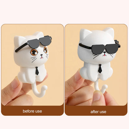 Cartoon Cool Cat Sunglasses Key Hanger
