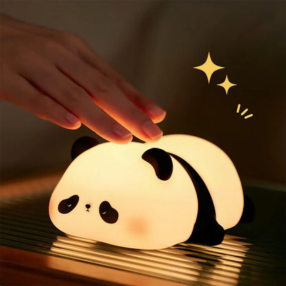 Cute Cartoon Panda Silicone LED Night Light Lamp