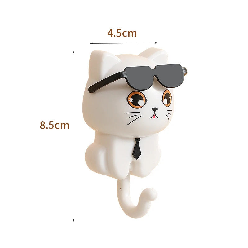 Cartoon Cool Cat Sunglasses Key Hanger
