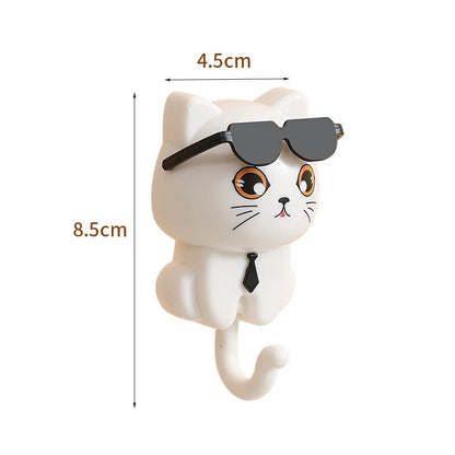 Cartoon Cool Cat Sunglasses Key Hanger