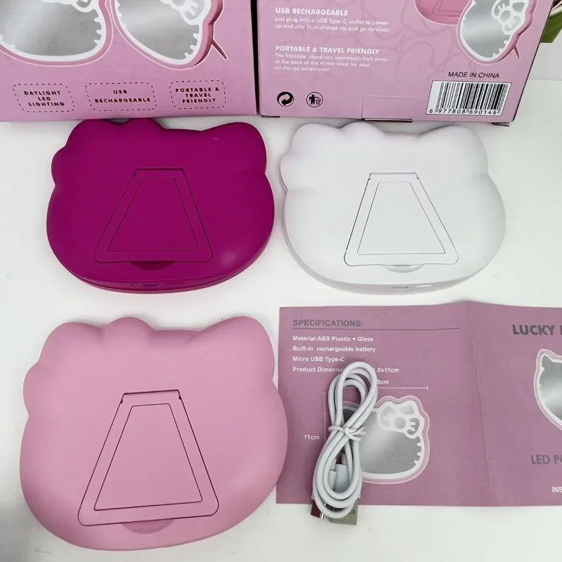 Cute Kitty USB Makeup Light Mirror