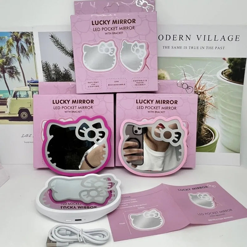 Cute Kitty USB Makeup Light Mirror