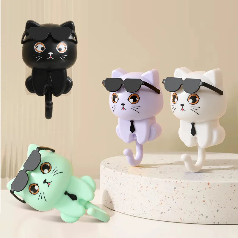 Cartoon Cool Cat Sunglasses Key Hanger