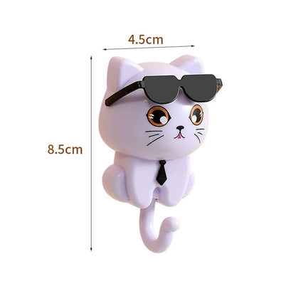 Cartoon Cool Cat Sunglasses Key Hanger