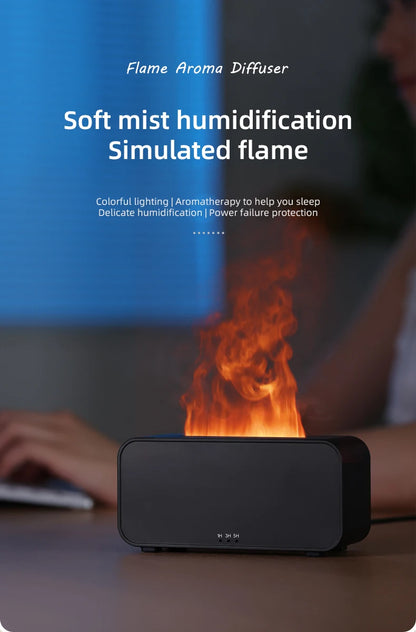 LED Simulation Flame Aromatherapy Humidifier