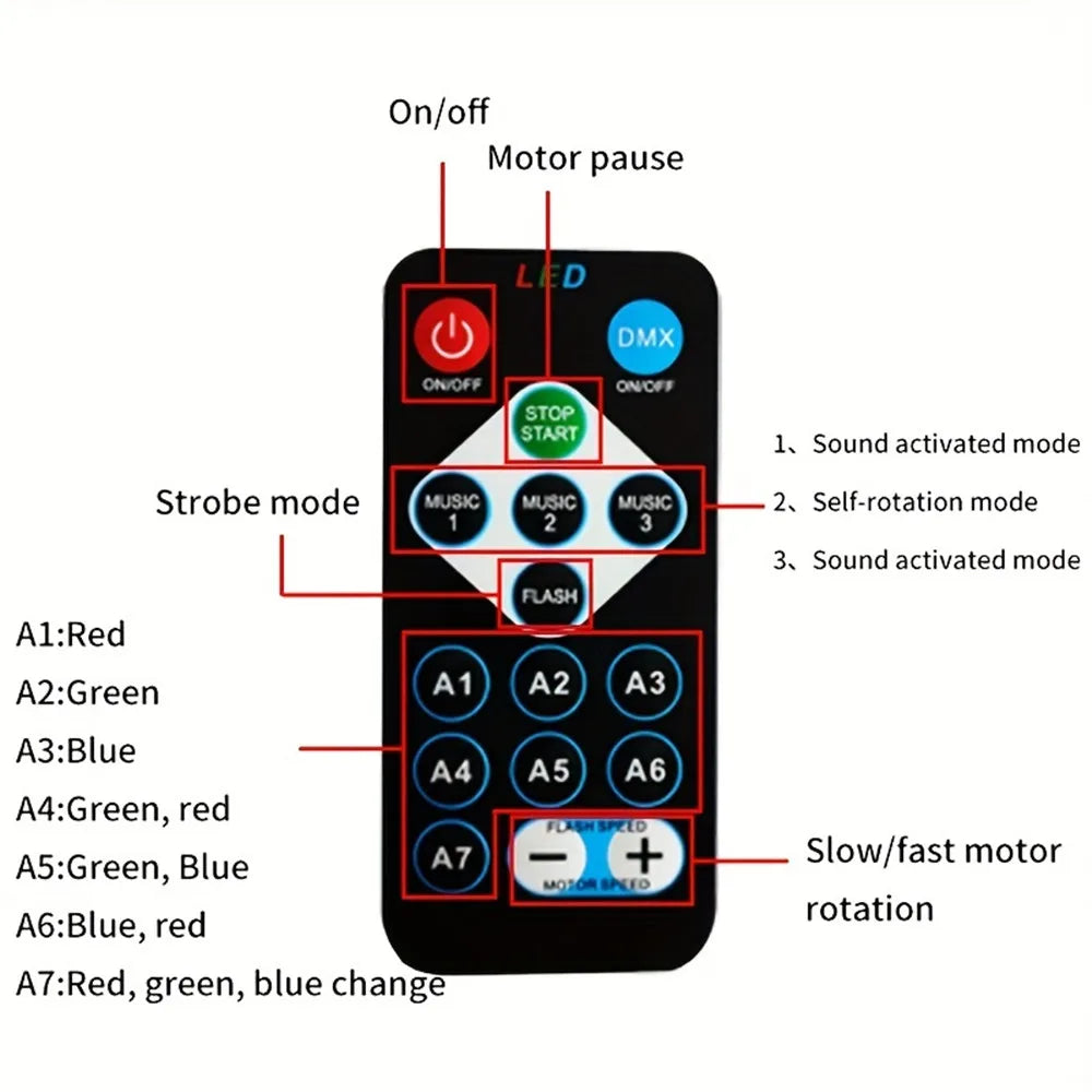 LED Starry Aurora Wave RGB Remote Control Projector