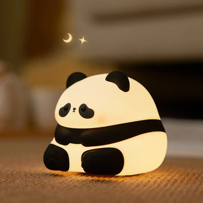 Cute Cartoon Panda Silicone LED Night Light Lamp