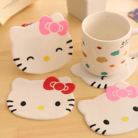 Hello Kitty Cartoon Coffee Cup Mat