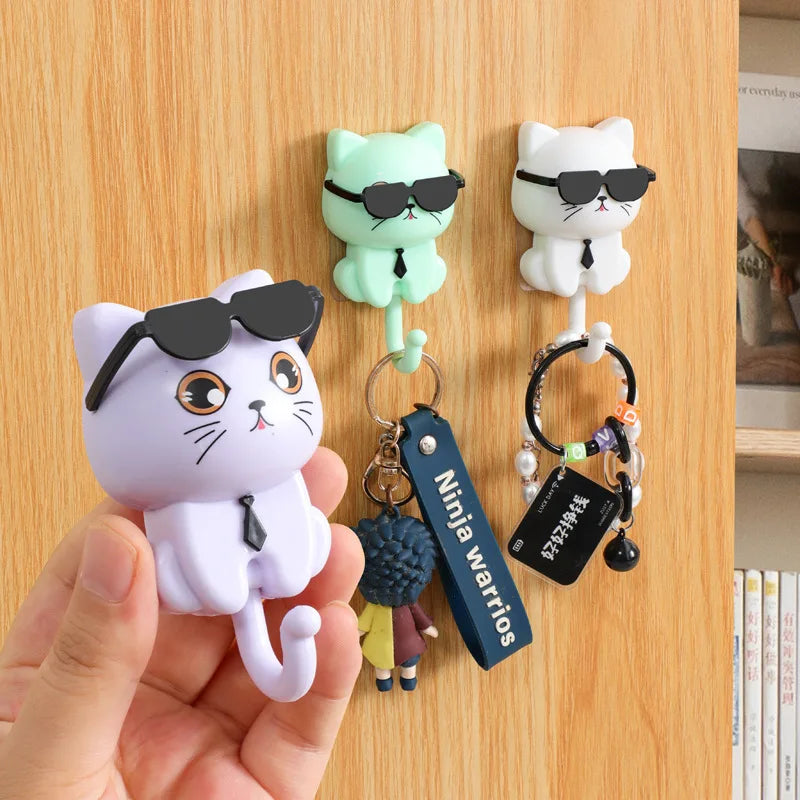 Cartoon Cool Cat Sunglasses Key Hanger