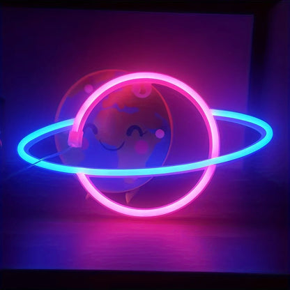Planet Neon Sign
