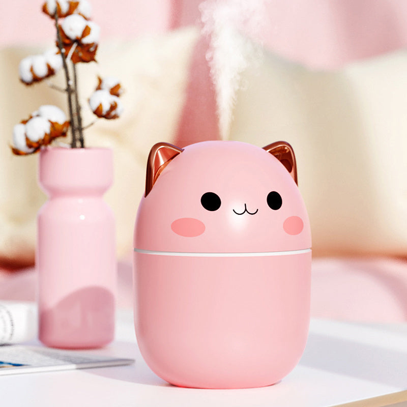 Ultra-Silent Cute Cat Air Humidifier with Led Mist Spray