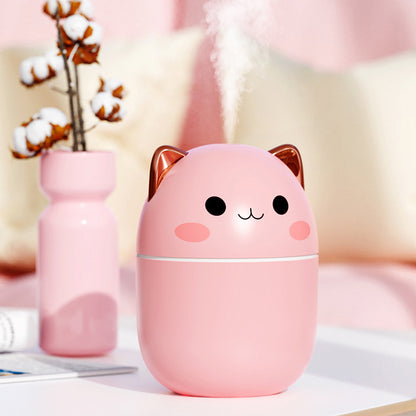 Ultra-Silent Cute Cat Air Humidifier with Led Mist Spray